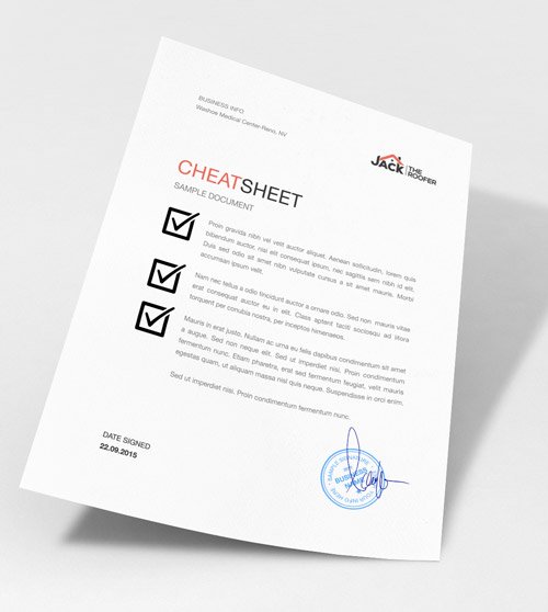 Sample Document Cheat Sheet